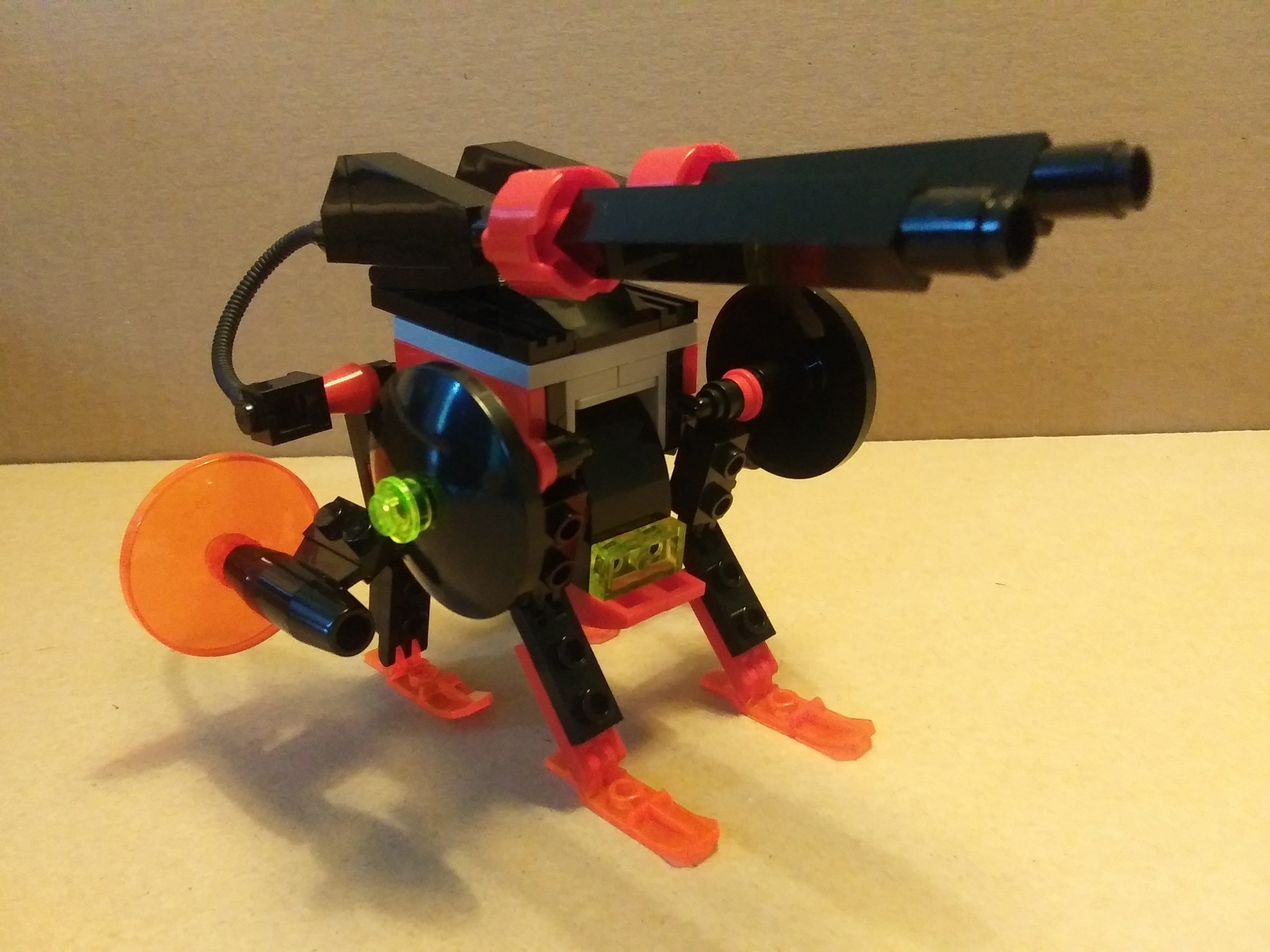 Mobile Frame Zero Lego mecha model, Underbite, equipped with twin-linked Xarelto cannon, ventic field projector, and scoot jets